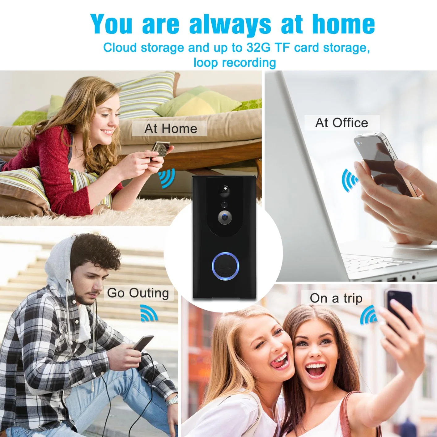 Hotel Villa Wireless WiFi Ring Video Doorbell Camera