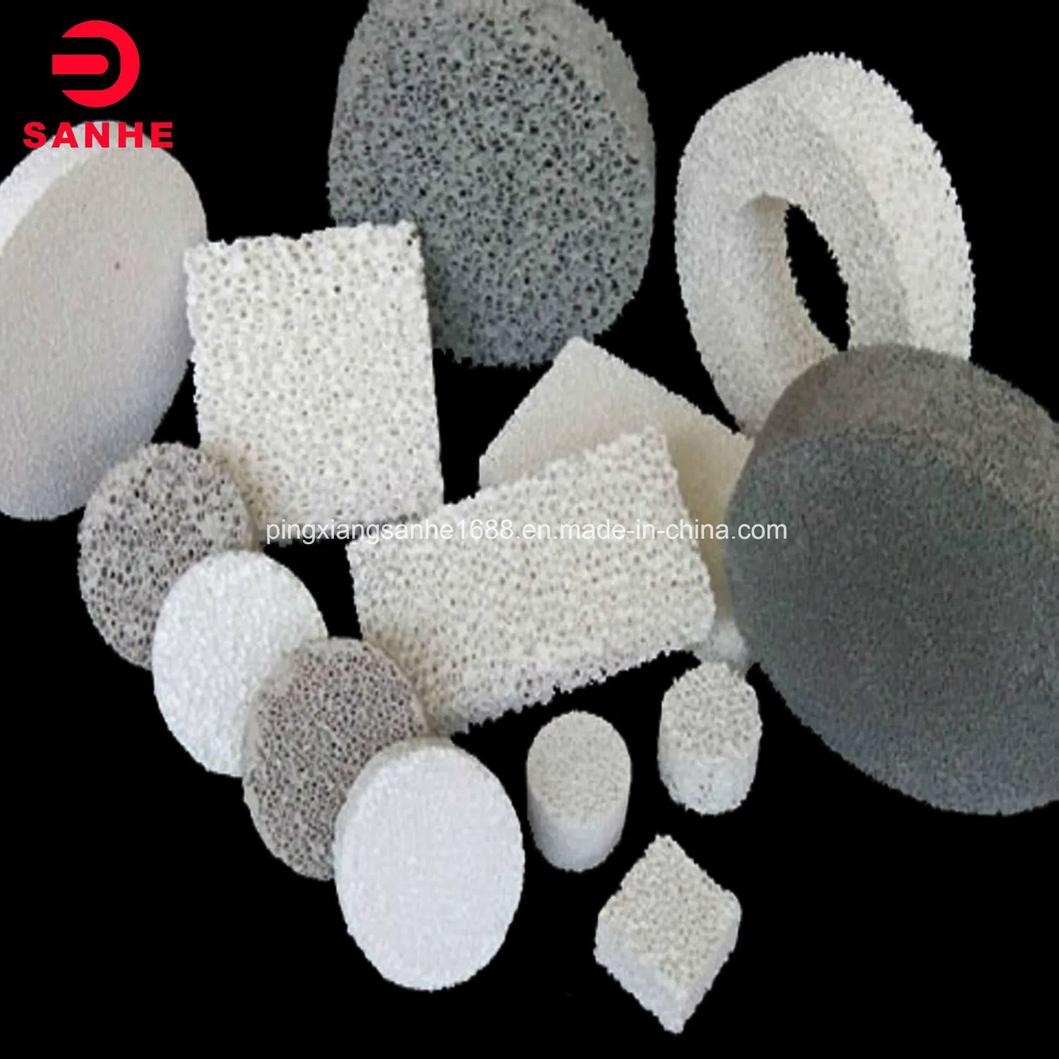 Alumina, Silicon Carbide, Zirconia Porous Ceramic Foam Filter All Size