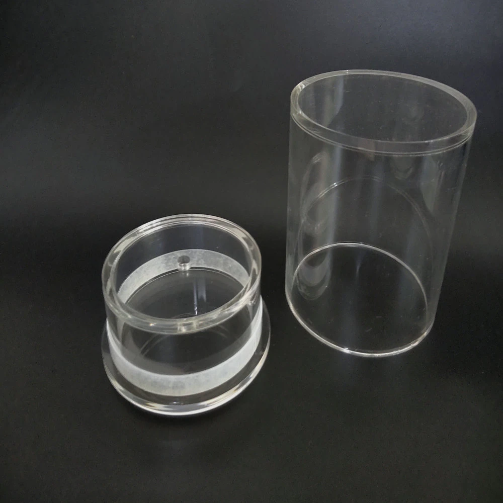 Round Water Tight Acrylic Container with Screws