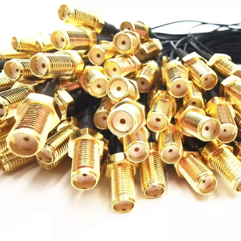 High Performance Topwave RF Coaxial Cable Assembly DC-6GHz Cabling with Dual Ends Gold-Plated SMA Female to Ipex Ufl Connector