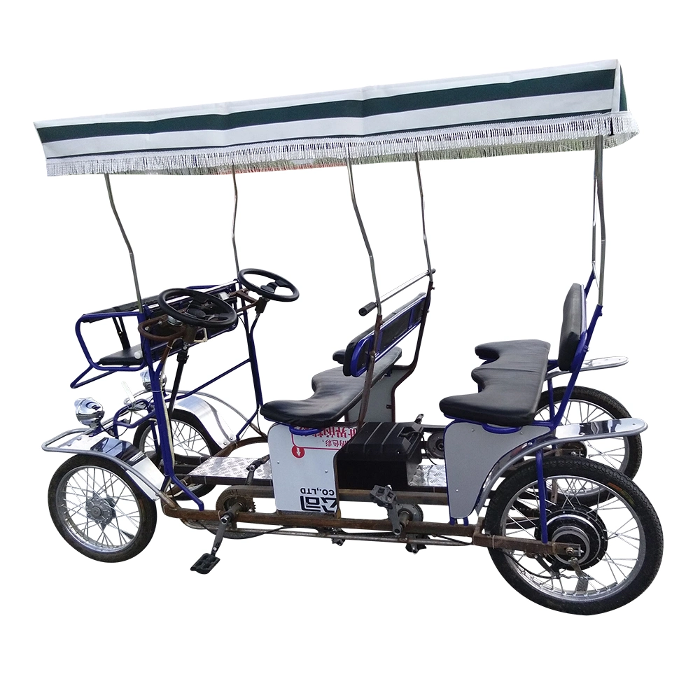 Touring Recreation Rental Four Person Sightseeing Electric Pedal Four Wheel Bike