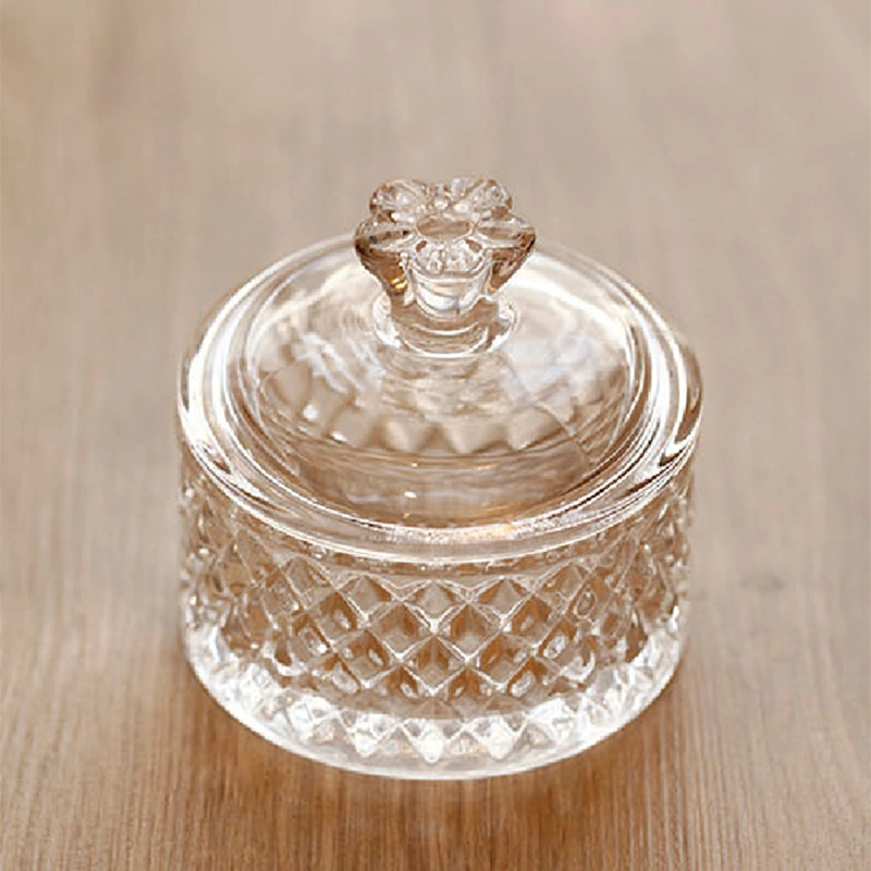 Nordic Luxury Transparent Glass Candy Jar Dried Fruit Tray