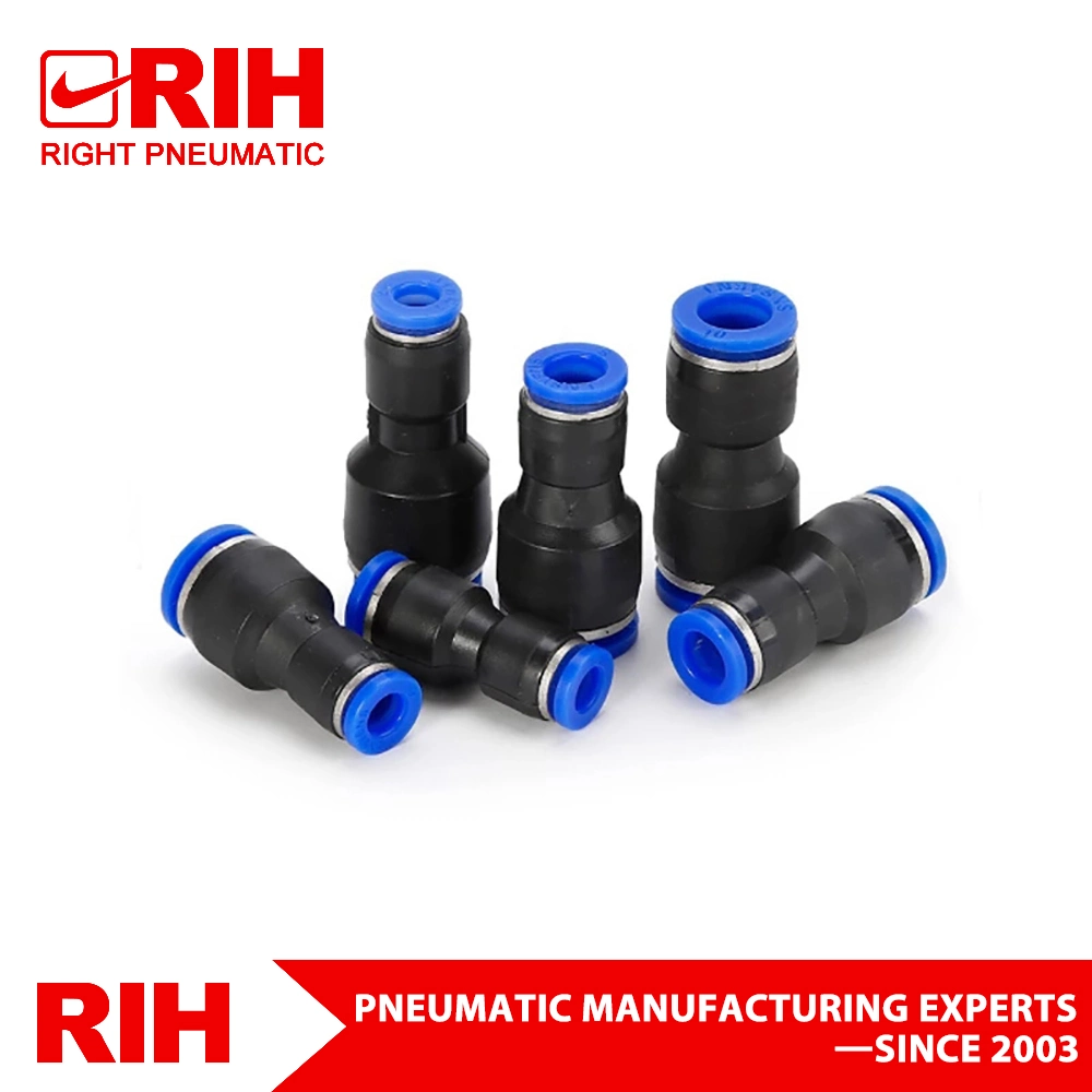 Quick Compression Fitting One Touch Push in Plastic Air Connector Pneumatic Fittings