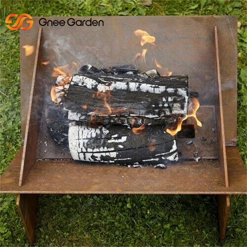 Corten Steel Fire Pit Irregular Shape Brazier