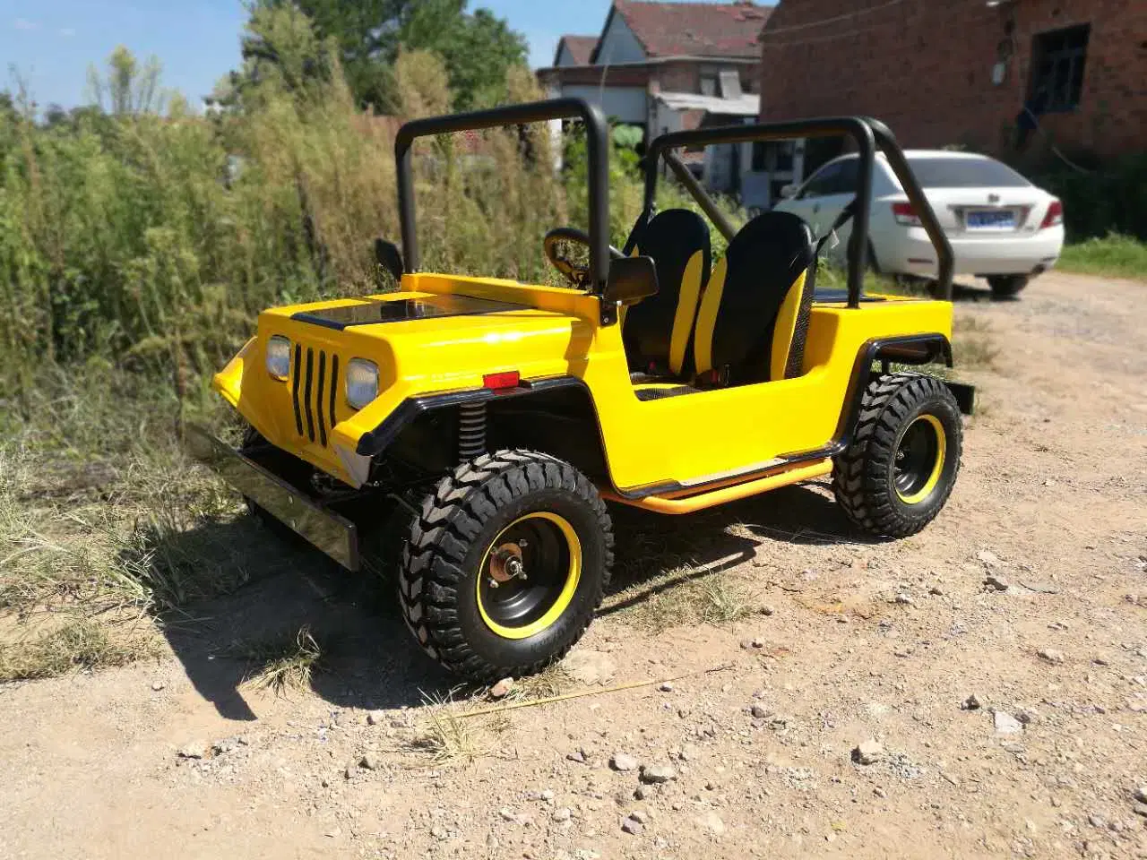 Novo automóvel elétrico a quatro tempos com transmissão em cadeia mais vendida de 1500 W. Mini Jeep estrada