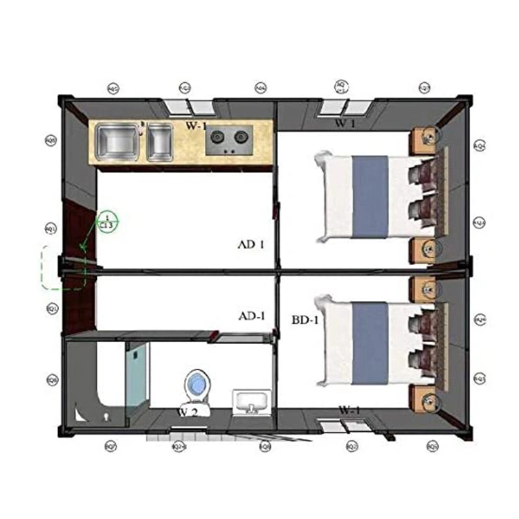 Estructura de acero modulares móviles de la casa contenedor viviente Villa Homestay