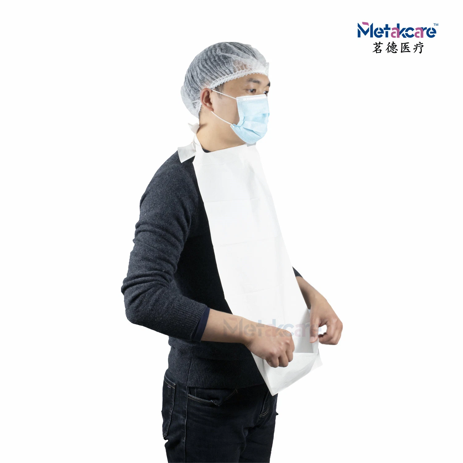 PE impermeable desechable médico paciente Dental dentista Babero delantal CE