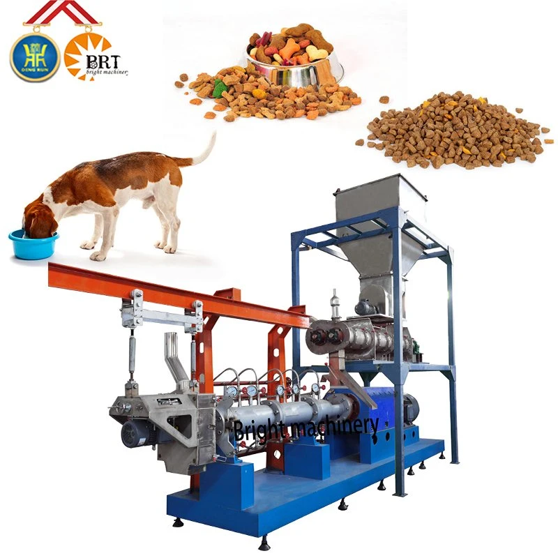 Automatic Double Screws Dry Pet Cat Food Extrusion Manufacture Equipment Puppy Feed Production Line