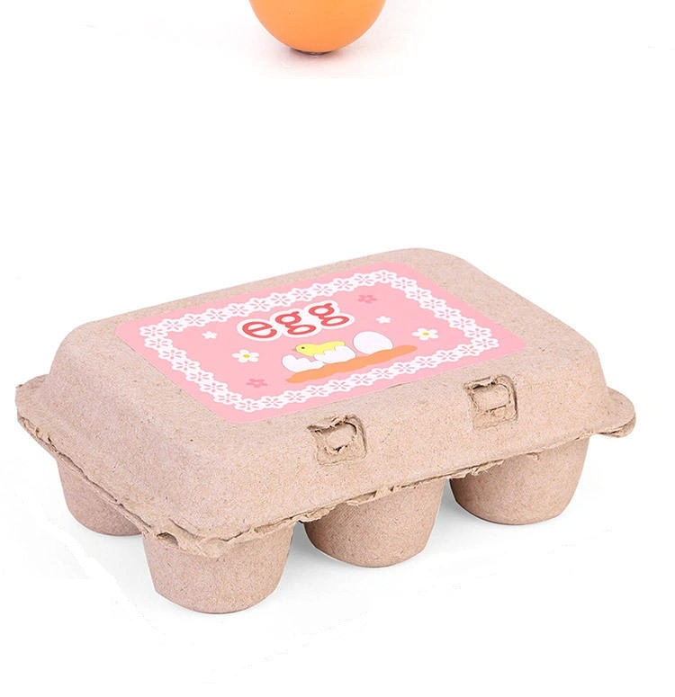 Children Wooden Egg Set DIY Toy Pretend Play Game