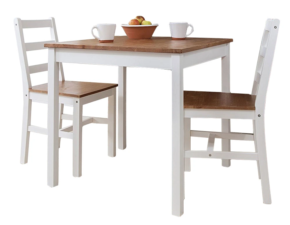 Factory Price Furniture Kit Solid Wood 1PC Dining Table and 2 Chair