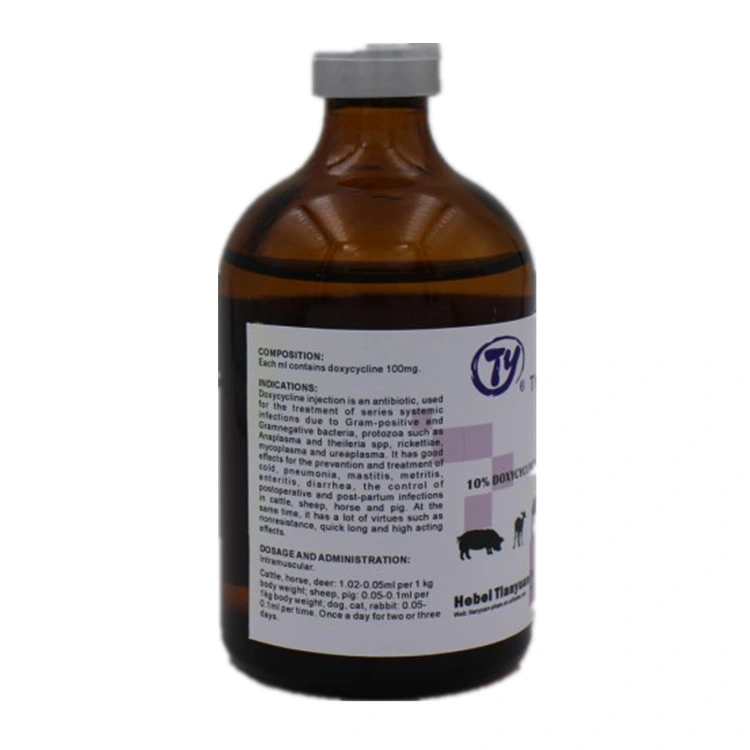 Doxycycline Injection 10% GMP Pharmaceutical Antibacterials Animal Medicine High quality/High cost performance Best Price 10ml 50ml 100ml 250ml 500ml