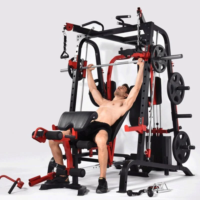 Smith Machine Multifunctional Trainer Machine Smith Machine Fitness Equipment Combination Squat Rack Gantry Multifunctional Comprehensive Trainer Home