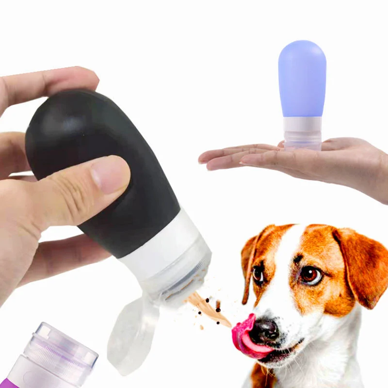 Recipiente de OEM de Silicone Bebida de Viagem Produtos de Treinamento Pet Portátil do Alimentador Dog Mamadeira vaso de loção