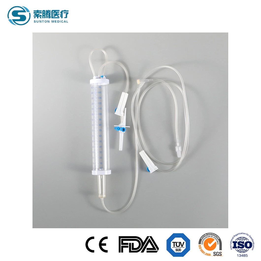 Измеренный уровень громкости установлен Buret Sunton Китая производителей медицинского оборудования больницы медицинские одноразовые инфузионные установить устройство Buret 100 мл инфузионного набора