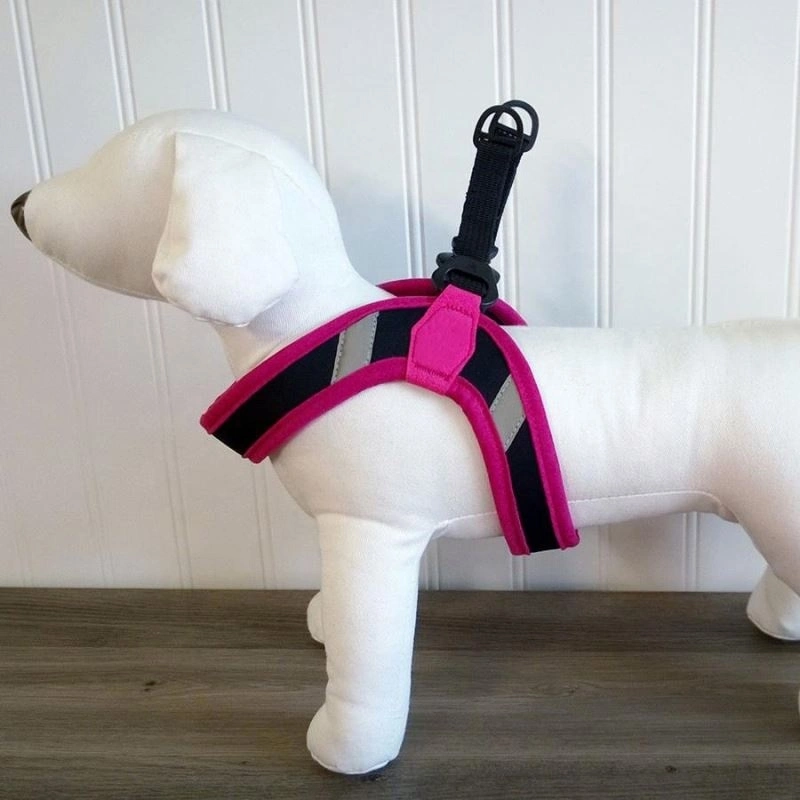 Simple Easy on Reflective Strip Neoprene Dog Harness Pet Products