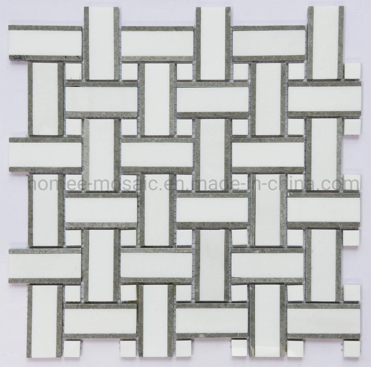 Popular Nature White Geometric Marble Mosaic Tile for Wall and Floor