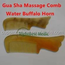 Corne de Buffle d'eau de haute qualité Gua Sha Peigne de massage