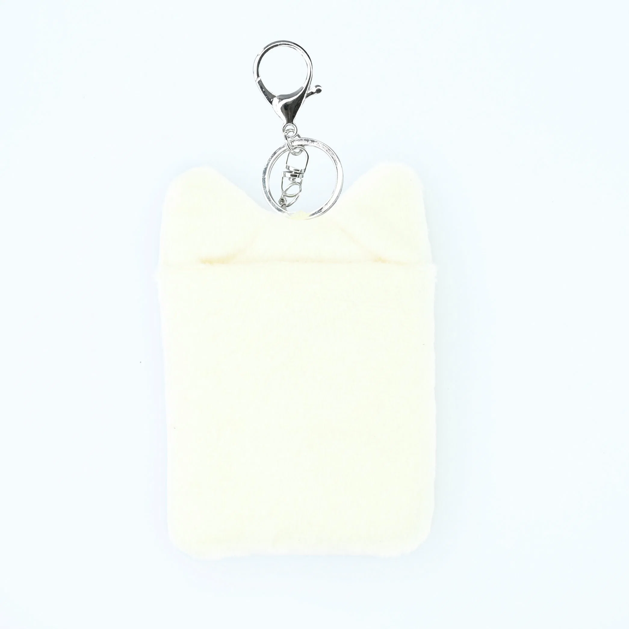 Customized Lovely Photo Card Holder Transparent Case Plush Cover Bag