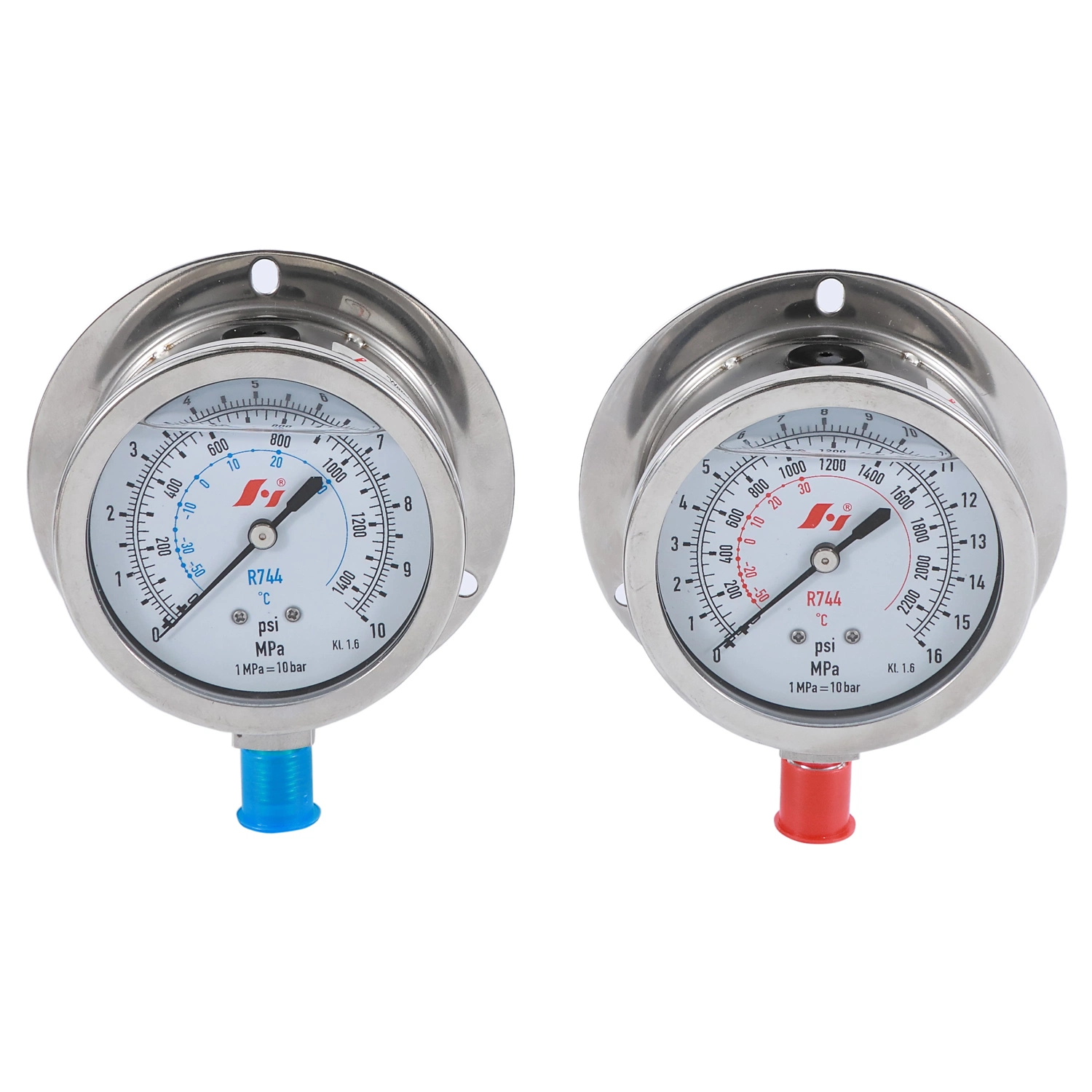 Ce Pressure Gauge for Refrigeration System, R32/R22/R407c/R404A/R134A/ R410A/R744 Refrigerant Compound Gauge