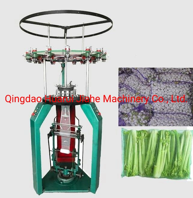 Onion Mesh Bag Knitting Machine HDPE Mesh Bag Making Machine for Food Factory Supply Small Knitted PE Sleeve Net Tubular Mesh Packing Garlic Ginger Onion