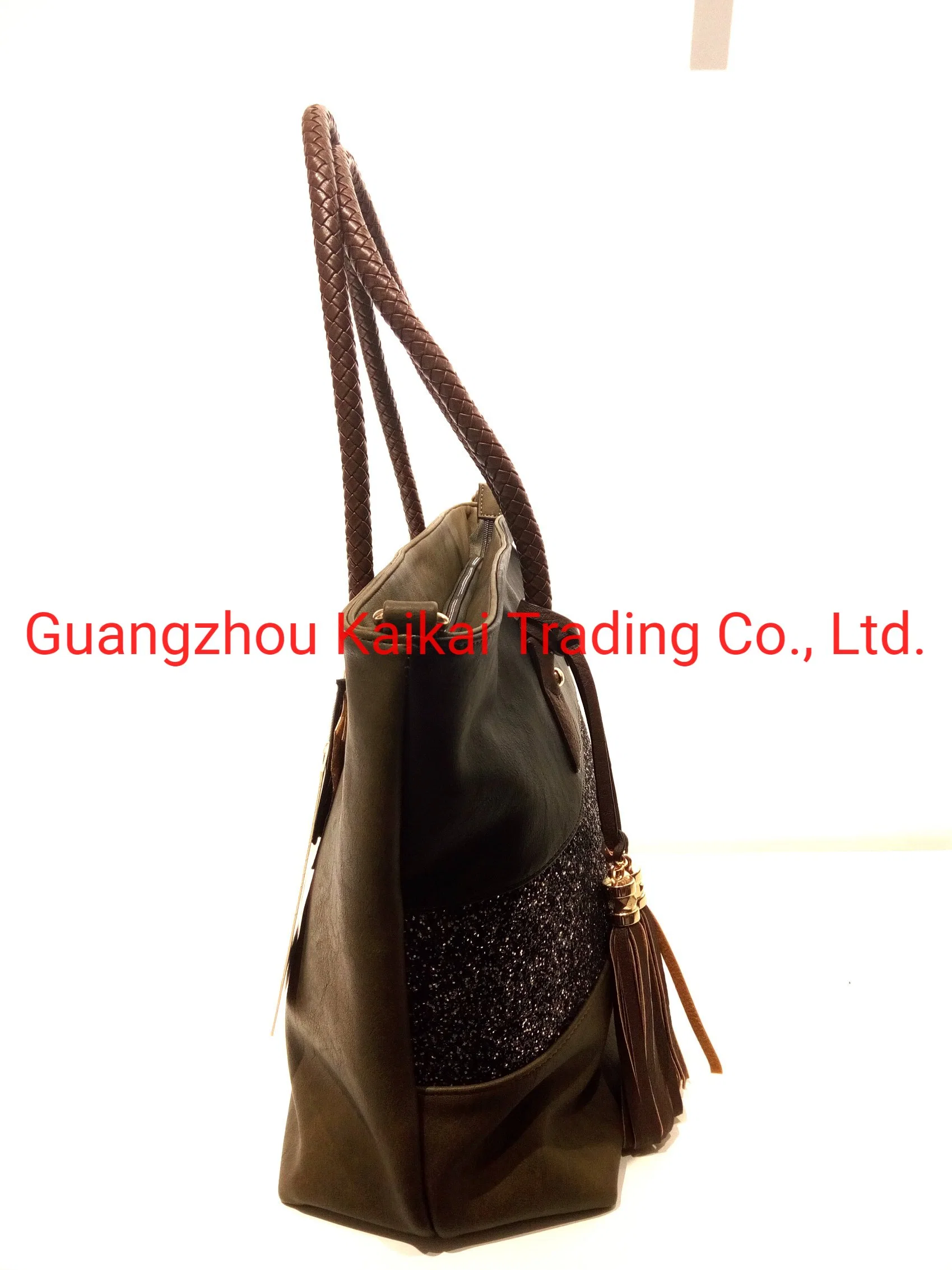 Ladies Fashion Bags Metallic Color Material Design Go Shopping Handbags