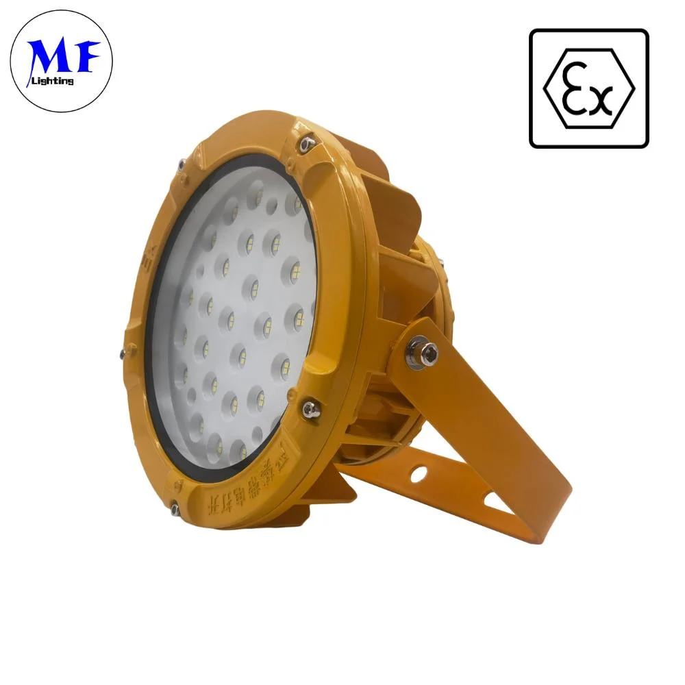 Factory Price 50W/100W/150W/200W/300W Zone 1 Zone 2 Gas Station Chemical Industrial Lamps Atex Light for Warehouse Work Shop LED Explosion-Proof Light