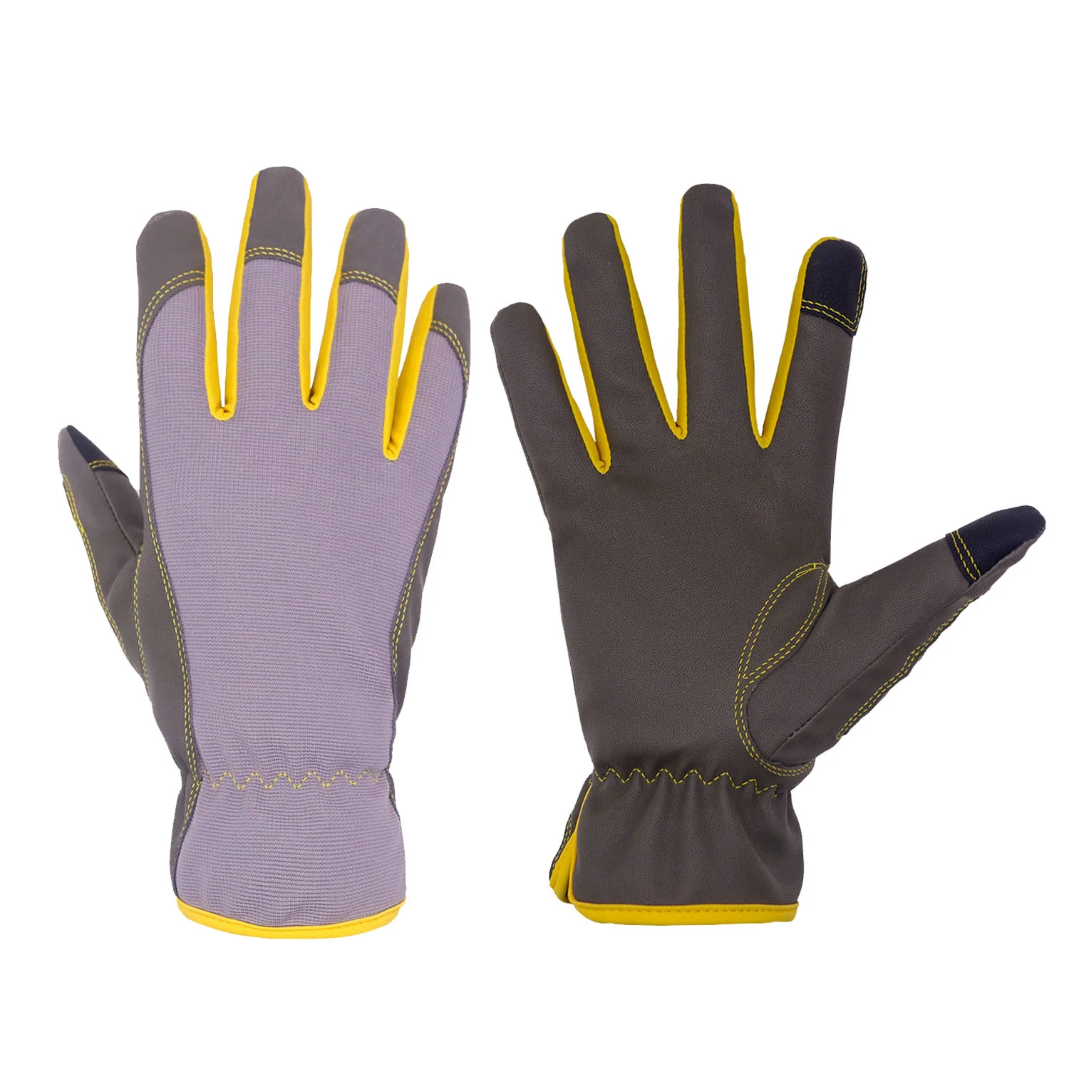 Prisafety Breathable Flexible PU Palm Spandex Back Outdoor Mechanic Gloves Touch Screen Work Gloves for Men