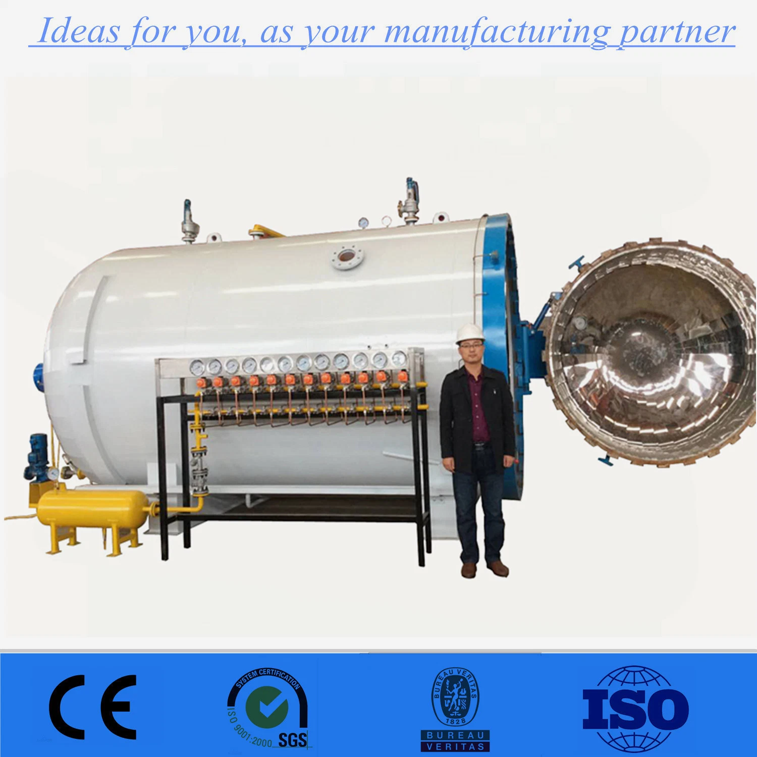 High Performance Steel Customized Oven Cure Carbon Fiber Industrial Autoclave