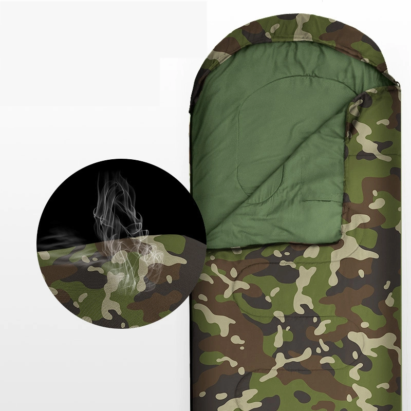 Envelope Style Digital Camouflage Sleeping Bag Outdoor Camping Camping Sleeping Bag Travel Warmth Adult Winter Cotton Sleeping Bag Thickened