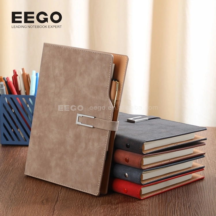 Leather Cover Notebook A5 Planner Binder Notebook Set with Pen