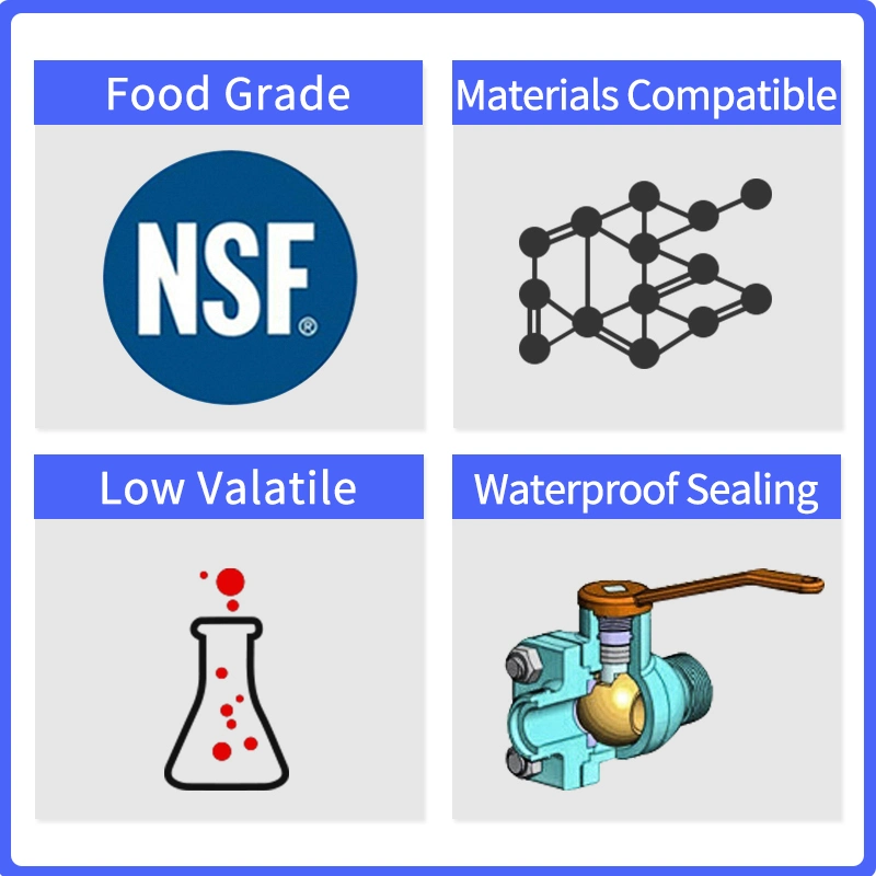 Vnovo Waterproof Sealing Silicone Grease Paste NSF H1 Leakproof O Rings Seal Rings Rubber Plastic Parts China Food Grade Grease