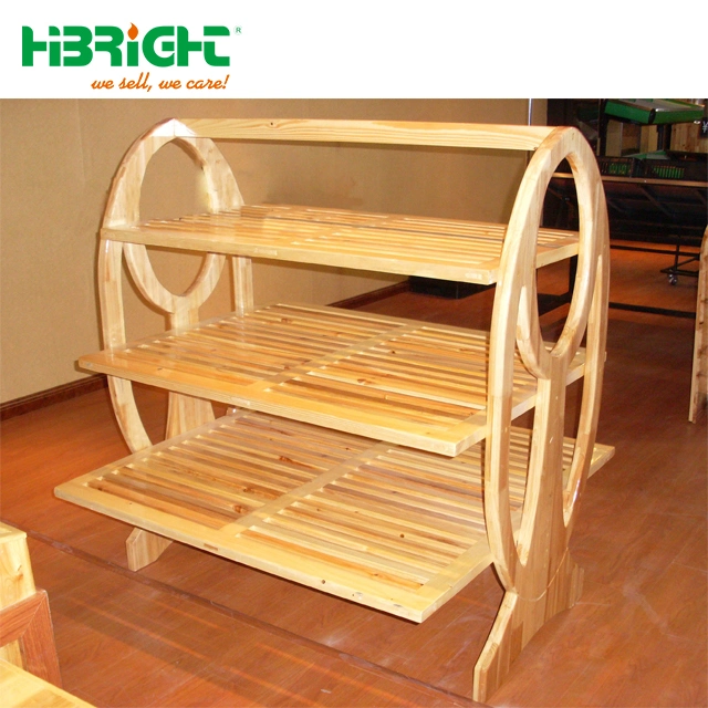 Wooden Furniture Bakery Store Display Racks