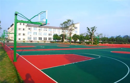 Indoor Tennis Court Paint Rubber Flooring Surface Silica PU Court