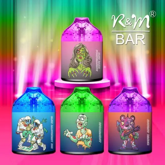 Comfortable Handy Size Easy to Carry with Lanyard Glowing RGB Disposable Vape R&M Bar 9000