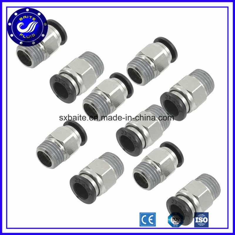 China Tube Threaded Pneumatic Air Hose Fittings Plastic Metal PU Pneumatic Fittings