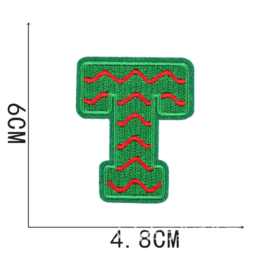 Customized Christmas Letter Embroidery Badges Custom Patches