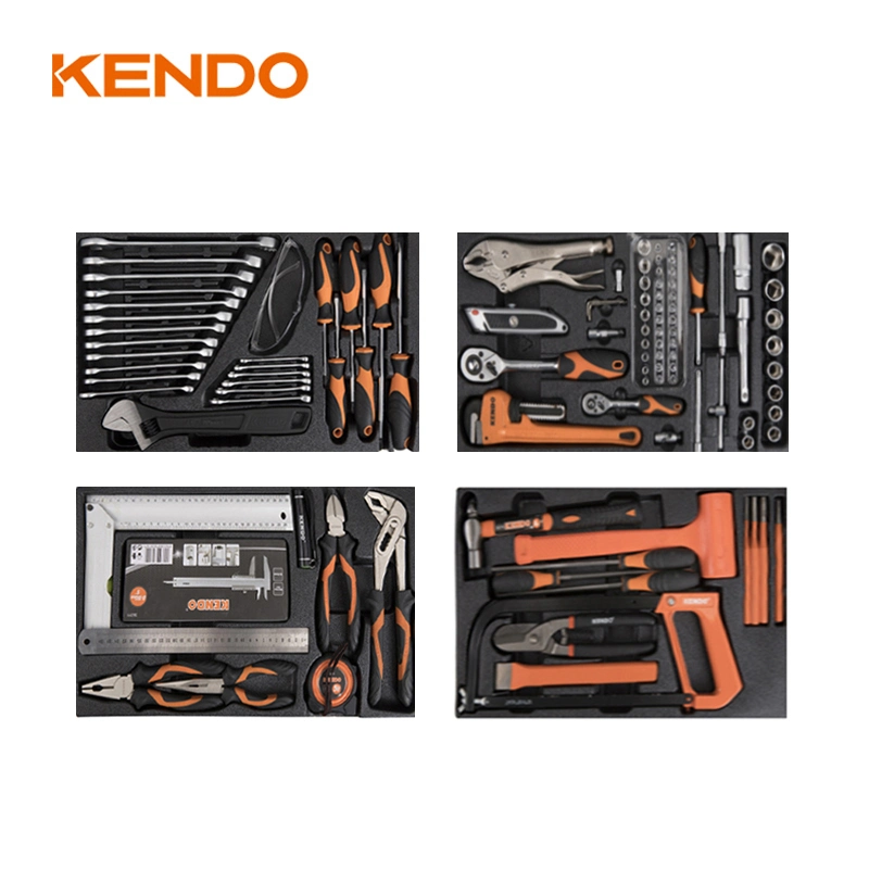 Kendo 113PC 5 tiroirs Armoire à outils amovible pour la maison avec ensemble d'outils à main