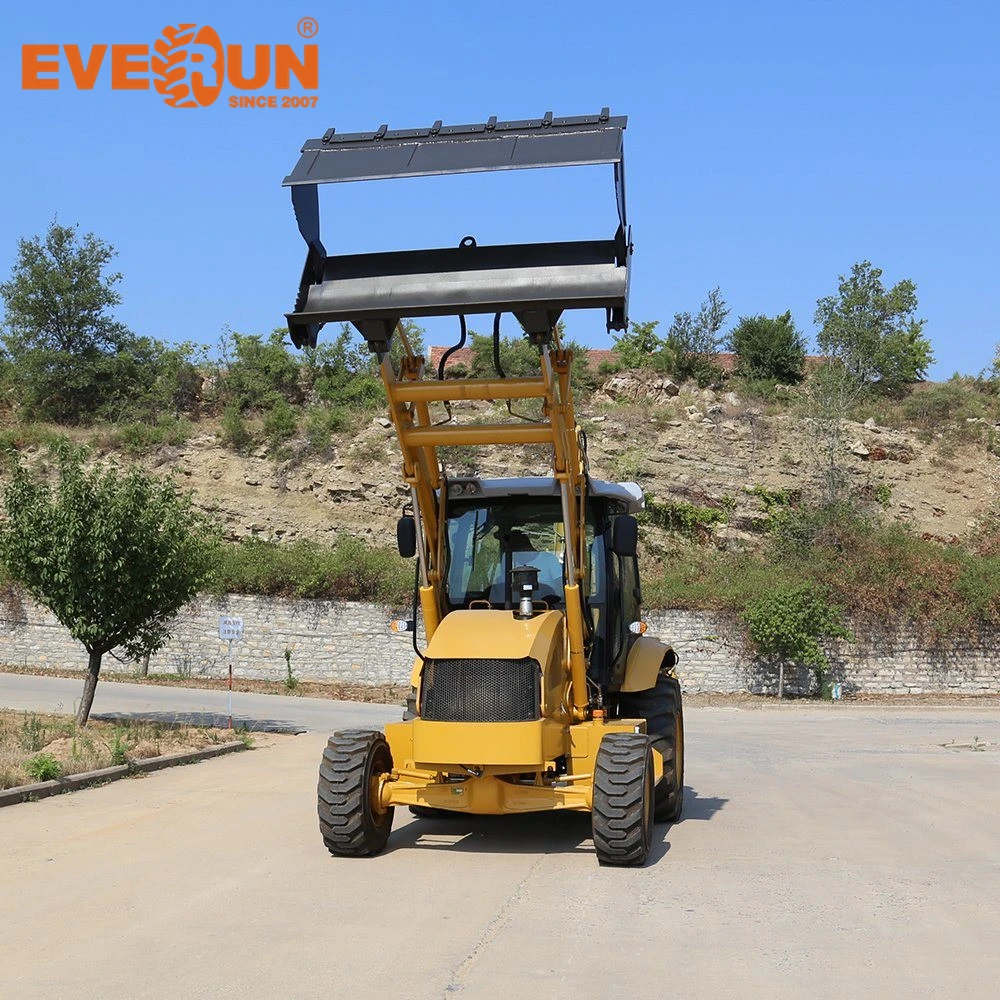 Everun ERB388 2.5ton Farm Construction Mini Wheel Backhoe Loader with Competitive price