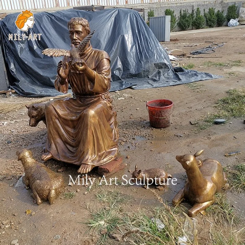 El tamaño de la vida hecha a mano el cobre bronce clásica estatua de JESÚS
