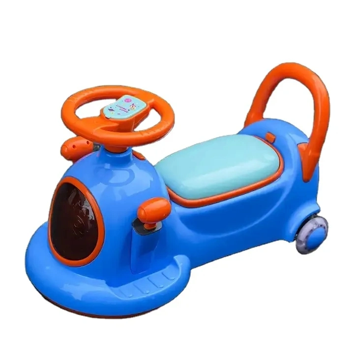 Juguetes de plástico lindo deslizamiento niños en mini tren Swing Carro de diapositivas con cesta