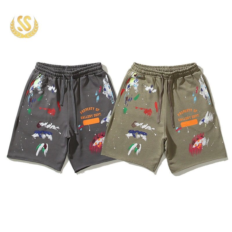 OEM Custom Graffiti Print Men Leisure French Terry Sweat Shorts