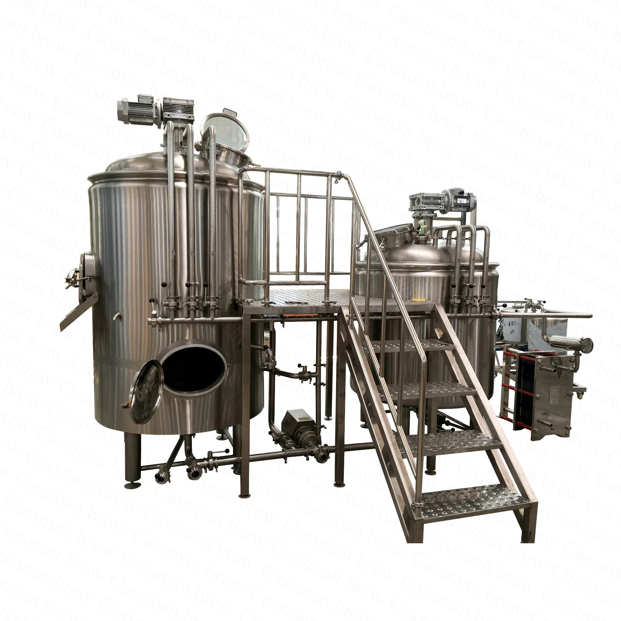 Cassman Electric Heating 2 Vessels 500L Brewing Equipment for Beer Bar