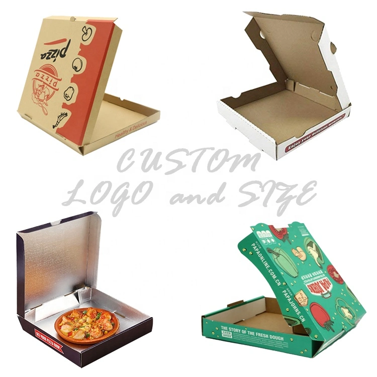 China Großhandel/Lieferant Custom Gedruckt Hohe Qualität/hohe Kostenleistung Alle Größe Farbe Kraft Papier Wellpappe Pizza Verpackung Box mit Logo