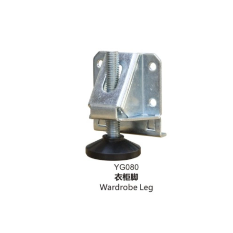 Metal Leg Leveler in Steel for Kitchen Units Leveling in Silver