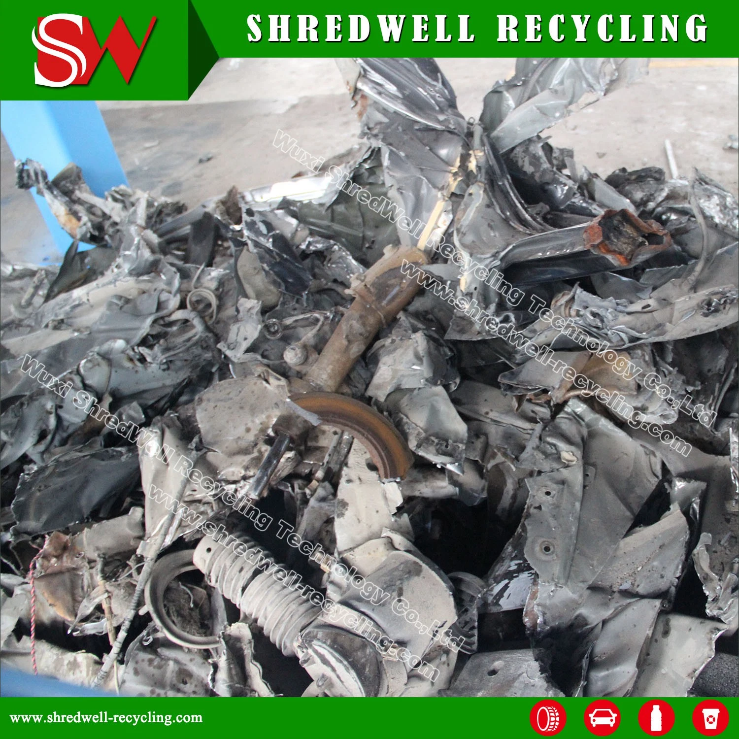 Iron Scrap Crusher Scrap Metal Recycling Shredder Waste Radiator Shredder