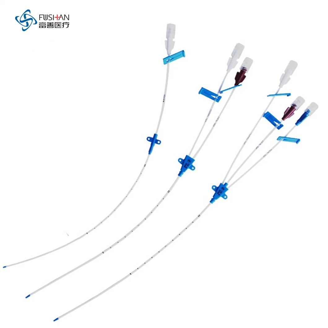 Medical Central Venous Catheter Single Double Triple Lumen CVC Kit ISO Made in China Fushan Factory CVC