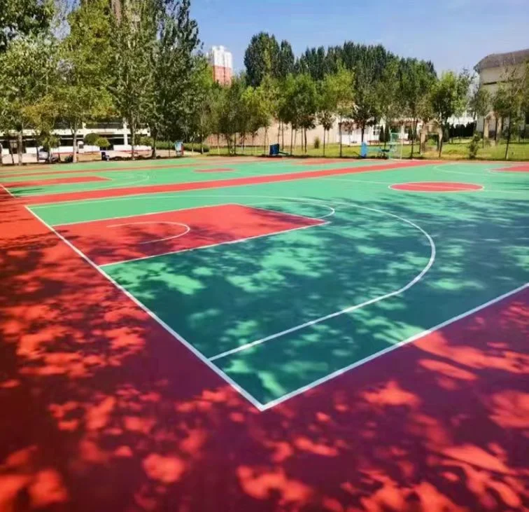 Stadium Silicon PU Acrylic Outdoor Ball Field Rubber Silicone PU Material Stadium Construction Outdoor Plastic Golf Course