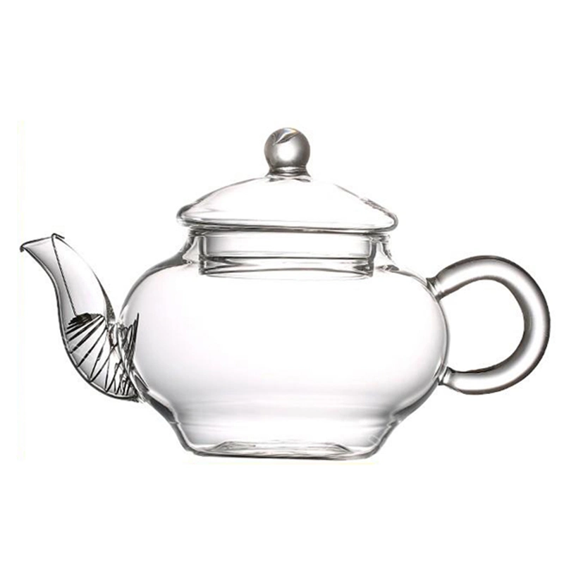 Wholesale/Supplier Hand Blown Heat Resistant Clear Glass Tea Set Luxe Teapot with Infuser and Warmer