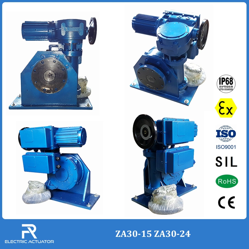 Flange Size F14/F16 Input and Output Signal DC 4-20mA Za30-15 Za30-24 Maximum Torque 400nm Multi-Turn Actuator