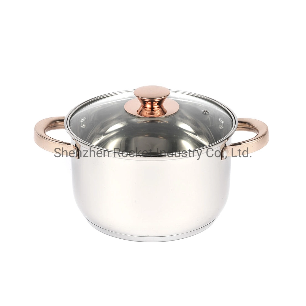 China Wholesale/Supplier Stock Pot Olla de acero inoxidable olla Set utensilios de cocina